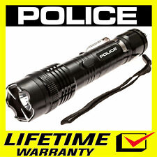 Police Stun Gun 1158 650 Bv Metal Rechargeable With Led Flashlight
