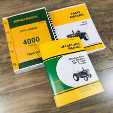 Service Manual Set For John Deere 4010 Row Crop Standard Tractor Parts Operators