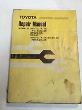 Toyota Repair Manual Fork Lift Fg101415 Thru Fd182328 Pub 1980