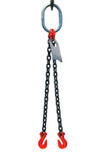932 6 Foot Grade 80 Dog Double Leg Lifting Chain Sling Oblong Grab Hook