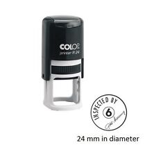 Colop Printer R24 With Personalised 24mm Self Inking Round Circle Shaped Stamp