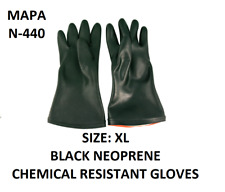 1 Pair Xl Mapa N 440 Safety Chemical Acid Resistant Black Neoprene Gloves 11 Hr