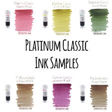 Platinum Classic Fountain Pen Ink 3ml Samples Iron Gall 6 Colors