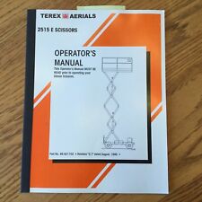 Terex 2515e Operators Maintenance Manual Scissor Lift Platform Operation Guide