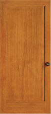 1 Panel Flat Mission Shaker Hemlock Stain Grade Solid Core Interior Wood Doors