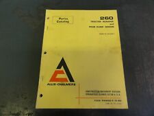 Allis Chalmers 260 Tractor Scraper And Rear Dump Wagon Parts Catalog Manual