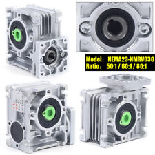 Nema23 030 Worm Gear Box 501 601 801 Speed Reducer Reduction For Stepper 14mm