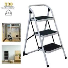 3 Steps Ladder Folding Non Slip Safety Tread Heavy Duty Industrial Home Use Usa
