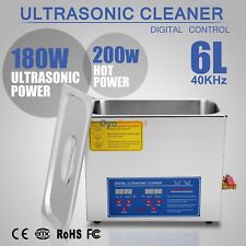 6l Qt Digital Heated Industrial Ultrasonic Parts Cleaner Stainless Steel 380w Ce
