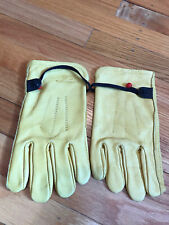 Wells Lamont Leather Gloves Adjustable Sz Small S New