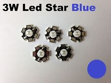 5pcs 3w Blue Led Light Bulb Lamp 20mm Star Heatsink Smd Smt Usa
