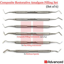 6pcs Dental Composite Tools Restorative Plastic Filling Amalgam Heidman Spatula