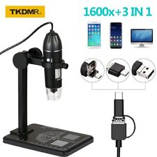 Tkdmr Adjustable 1600x Magnification Electronic Digital Microscope Plastic Stand