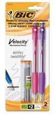 Bic Velocity Mechanical 2 Pencil Pink Purple Original 7mm Refill Lead Erasers