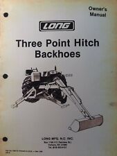 Long 1199 B 1198 Backhoe Owners Manual 3 Three Point Hitch Attachment Tractor
