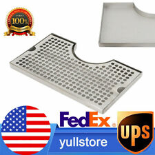 Beer Drip Tray Surface Mount Stainless Steel Draft Beer No Drain Removable Grate