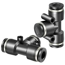 Tailonz Pneumatic Black 532 Inch Od Tee Plastic Push To Connect Fittings 3 Ways