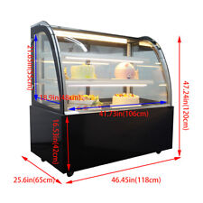 1 Pc 220v 3 Layer 48 Refrigerated Cake Display Cabinet Bakery Showcase Freezer