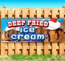 Deep Fried Ice Cream Advertising Vinyl Banner Flag Sign Carnival Fair Food