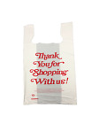 T-shirt Thank You Plastic Retail Carry Outgrocery Bag White16 12x6.5x22- 50