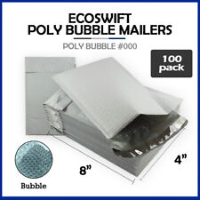 100 000 4x8 Ecoswift Brand Poly Bubble Mailers Small Padded Envelope 4 X 8