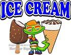 Ice Cream Decal Choose Your Size Lizard Food Truck Concession Sticker