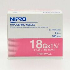 Nipro Hypodermic18g X 15 12 X 38 Mmstainless Steel Wholesale 1 Box