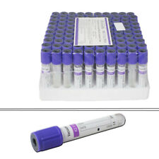 Carejoy 100pcs Vacuum Blood Collection Tube Edttubes 12x75mm2mlplastic