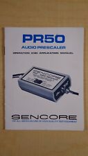 Sencore Pr50 Audio Prescaler Operation Application Pocket Manual 7e B3