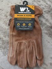Wells Lamont Work Amp Home Large Durable Cowhide Leather Gloves 1012l New