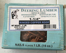 Deering Lumber 1 14 Ringed Copper Roof Nails 1 Pound