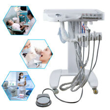 Portable 4 Hole Dental Self Delivery Mobile Cart System Unit Weak Suction New