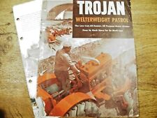 Trojan Welterweight Patrol Sales Flyer Original Motor Grader