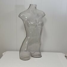 Female Free Standing Full Upper Torso Mannequin Display Form Clear Hd Plastic