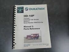 Duratech Hd 10p Series V Tornado Tub Grinder Parts Catalog Manual Sn Hi478 Up