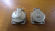 2 Hubbell Wiring Ground Ss Flanged Locking Inletmarine30a 125v With 2 Boots