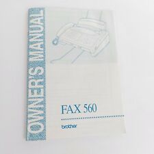 New Listingbrother Fax 560 Owners Manual Only