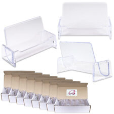 100pcs Clear Acrylic Compartment Desktop Business Card Holder Display Stand