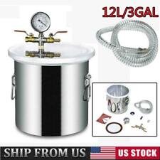 3 Gallon Stainless Steel Vacuum Chamber Kit Degassing Urethanes Silicone Epoxies