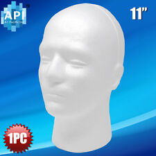 Male Styrofoam Foam Mannequin Manikin Head 11 Wig Display Hat Glasses 1pc