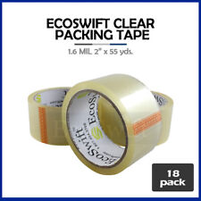 18 Rolls Ecoswift Carton Box Sealing Packaging Packing Tape 16mil 2 X 165 Feet