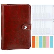 Housolution A6 Binder Vintage Pu Leather Notebook Refillable Ring Budget With