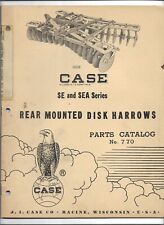 Original 61958 Case Se Sea Series Rear Mount Disk Harrow Parts Catalog Form 770