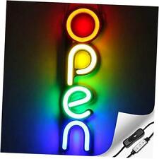 Flashing Vertical Led Neon Open Sign Light For Vertical Red Yellow Green Blue