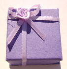 1502pk Gift Box Ring Studs Paper Lavender Purple With Ribbon Bow 1 Qty