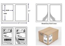 400 Quality Round Corner Shipping Labels 2 Labels Per Sheet 85 X 55