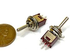 2x Sub Miniature Toggle Switch Spdt Onoffon 3 Way 3 Pins Latching Lock 5mm G25