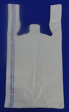 White Plastic T Shirt Bags 110 Retail Shopping Bag Handles 8 X 35 X 15