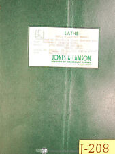 Jones Amp Lamson 5 4 12 Ua Type Ram Lathe Service And Parts Manual 1963