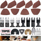 115pcs Oscillating Multi Tool Saw Blades Kit For Fein Bosch Ridgid Makita Ridgid